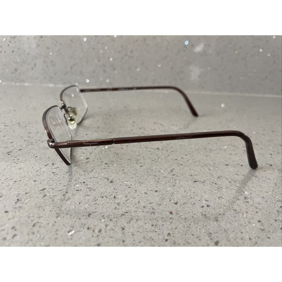 Salvatore Ferragamo Eyeglasses FRAMES ONLY Bronze rectangle 55-17-140 main image 6
